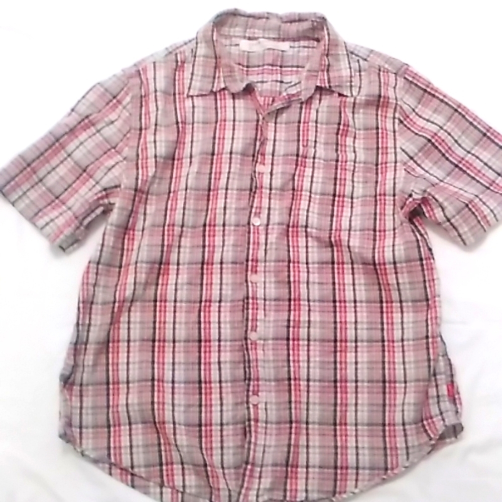 Men's Levi's Red Tab cotton short sleeve plaid Camp shirt
